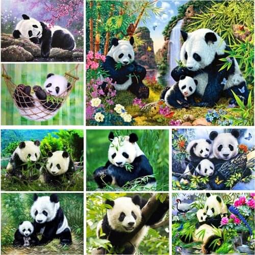 5D DIY Diamond Painting Panda Animal Rhinestone Embroidery Mosaic Cross Stitch Home Decoration Painting Can Be Customized