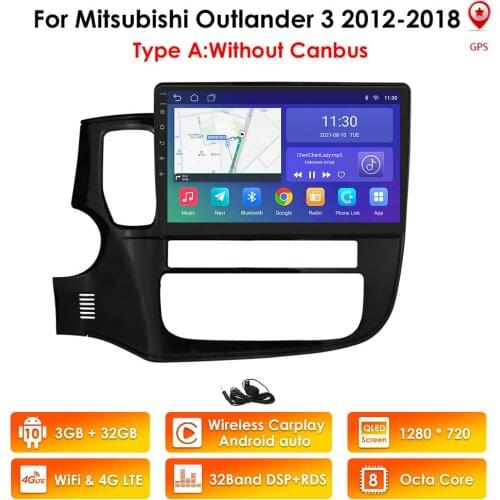 4G 64G Android 10 GPS For Mitsubishi Outlander 3 GF0W GG0W 2012-2018 Car Radio Multimedia Video Player Navigation CanBus 8"10"