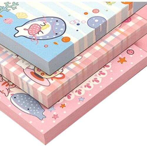 10Pack Memo Pad wholesale cute cartoon memos student notebooks Decoration Write a message Stationery 4 random 8.3CM