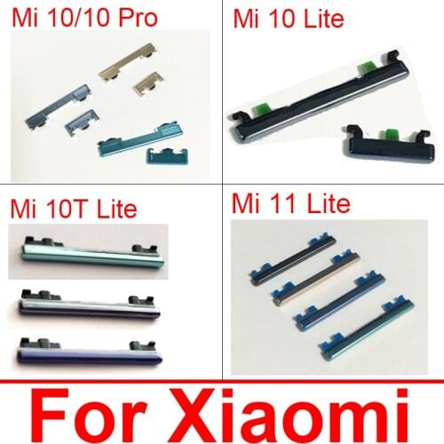 On/Off Power&Volume Side Button For Xiaomi Mi 10 Lite Mi10 Pro Mi 10T Lite Power & Volume Control Switch Key Replacement Parts