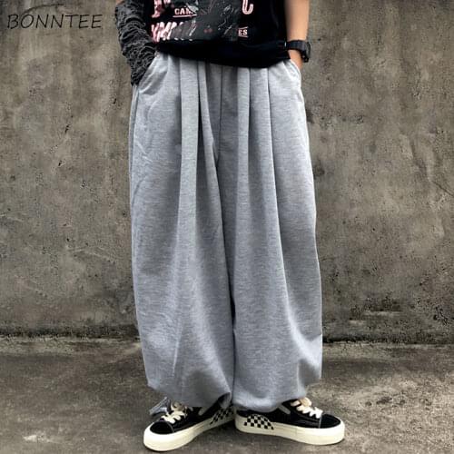 Oversized Pants Women Spring Japanese Style All-match Ladies Workout High Waist Couples Unisex Wide-leg Trousers Harajuku Simple