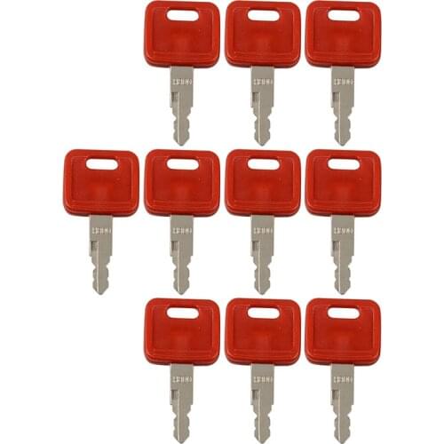 10PCS Ignition Keys H800 for John Deere and Hitachi Excavator Case Dozer Fiat and New Holland