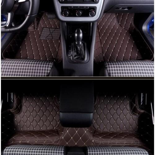 Leather car interior floor mat for Volkswagen Scirocco 2008 2009 2010 2011 2012 2013 2014 2015 2016 2017 accessories