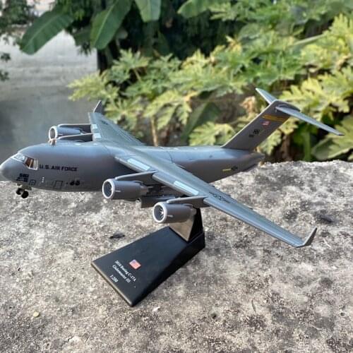 1:200 Scale U.S. Air Globe Overlord C-17 Alloy Military Transport Aircraft Model Metal Toy Collectible Gift Souvenir Display