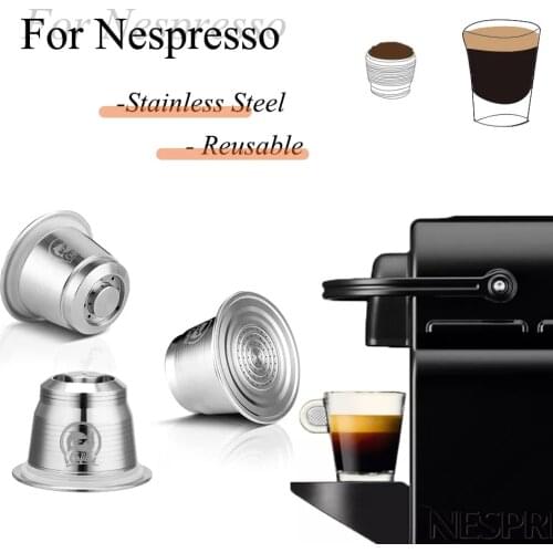 Stainless Steel Reusable Capsule Permanent Coffee Pod Holder Compatible For Nespresso Original Line