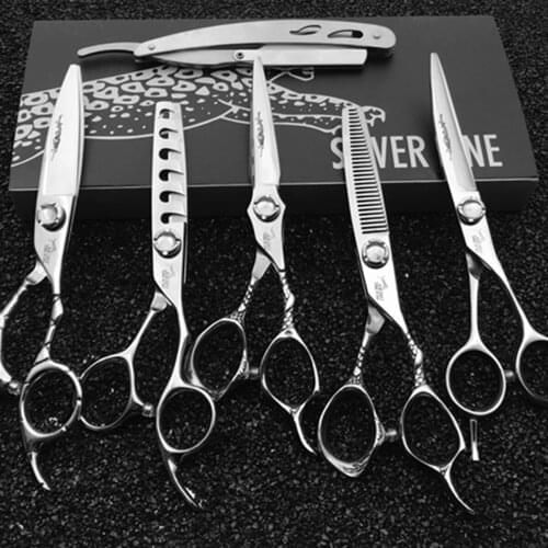 6 Professional Hair Salon Structure Scissors Set Cutting Barber Haircut Thinning Shear Scissors Hairdressing Hair Tools Scissors
