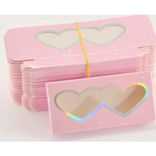 Wholesale Paper Eyelash Packaging Box Custom logo Eyelashes Box Package faux cils 3D Mink lashes Storage Makeup Case Bulk Vendor