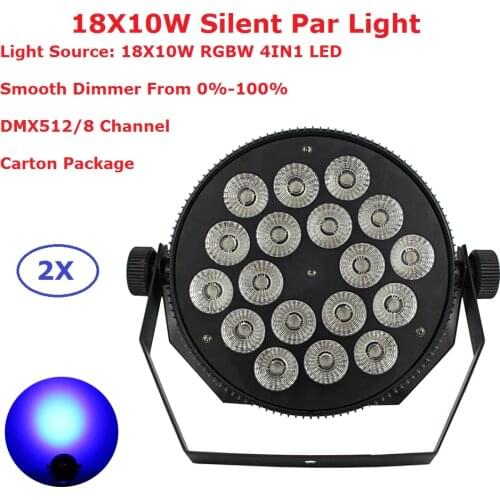 New Professional LED Stage Lights LED 18x10W RGBW 4IN1 Par Light Music Stage Effect Light DMX512 For DJ Disco KTV Party Lamp