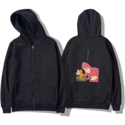 Pink Guy Ramen King VAPORWAVE Women/Men Sweatshirt Hoodies Harajuku Casual Zipper Hoodie Men Fashion Plus Size Jacket Coat