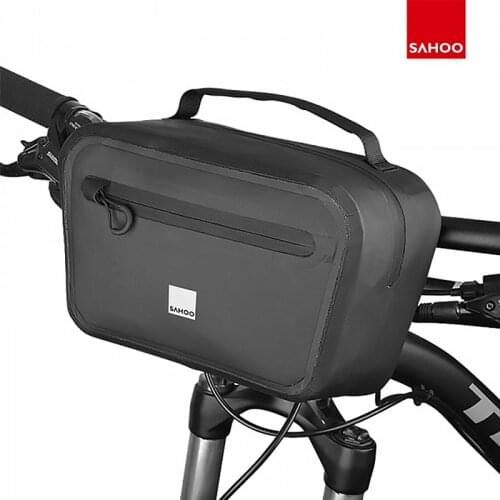 Sahoo Pro Handlebar Pannier MTB Road Bicycle Waterproof Headstock Bag Front Frame Pocket Taped Seaming Rain Tight Zippers 112039