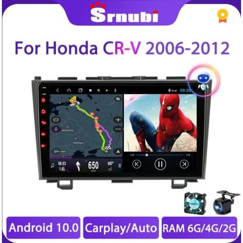 Srnubi 9" Android 10 Car Radio for Honda CRV CR-V 2006 2007 2008 2009 2010 2011 Multimedia Player GPS Navigation 2 Din Audio DVD