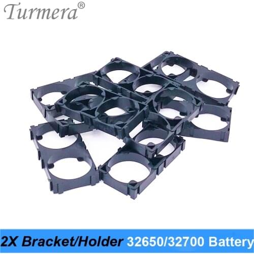 Turmera 32650 32700 2x Battery Bracket Cell Safety Anti Vibration Plastic Brackets For 32650 32700 battery pack 14pieces