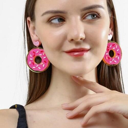 New fashion personality exaggerated Simulation hearts Food Dangle Earrings for women Hamburger Charms Earrings Fashion Jewelry