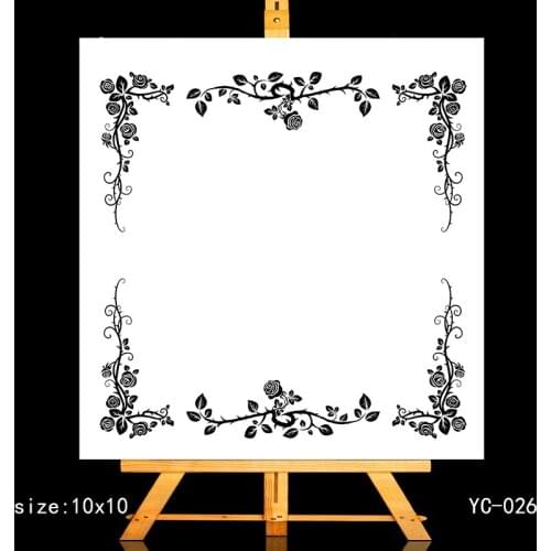 ZhuoAng Flower frame Clear Stamps/Card Making Holiday decorations For scrapbooking Transparent stamps 10*10cm