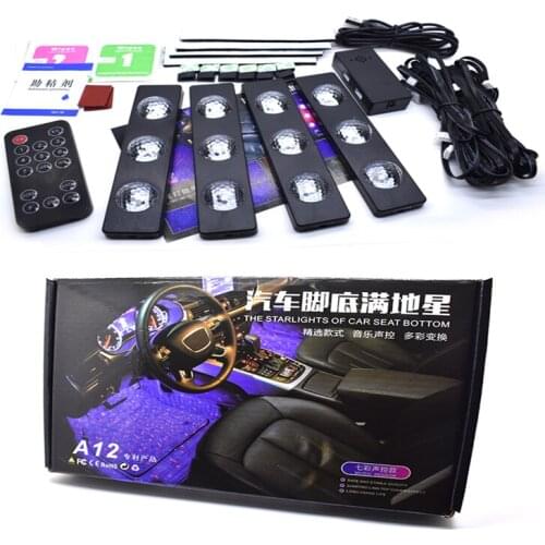 The Star Light Of Car Sert Bottom Cool Fashion Decoration Lamp For Car or Home Colorful Jump Breathing Mode Rhythm Voice Control