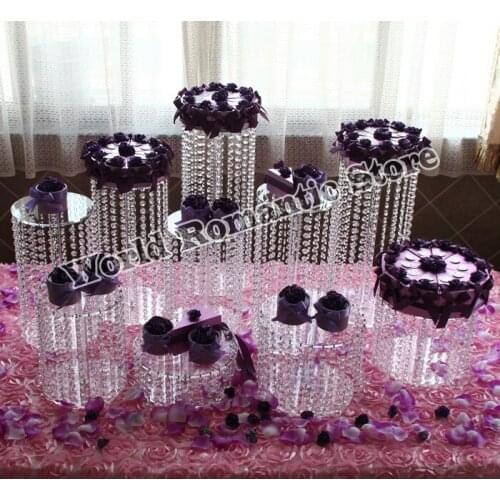 10pcs/set big sizes acrylic cake stand Wedding Centerpiece dia(20cm~35cm)