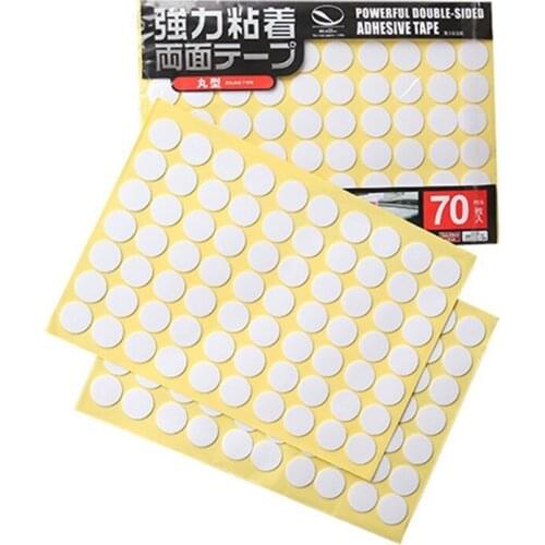 70pcs Round Double Sided Adhesive Tape Foam Strong Self-adhesive Pad No Trace Sticker Wedding Decoration Car Ornaments Fixed