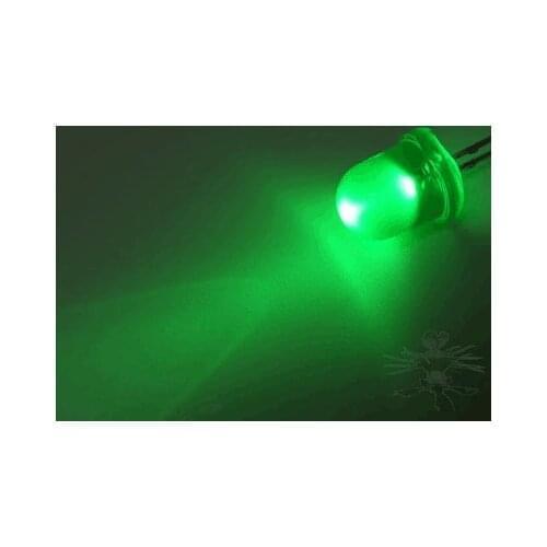 8mm Emerald-Green Straw Hat Light Emitting Diode Ultra Bright LED Lamp Bead Plug-in DIY Kit Practice Wide Angle 8 mm 50 pcs/lot