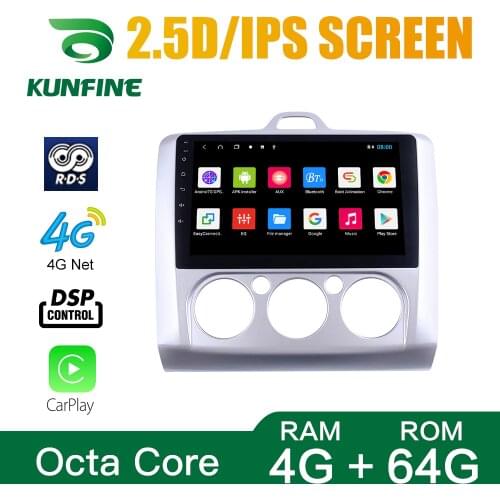 Octa Core 1024*600 Android10.0 Car DVD GPS Navigation Player Deckless Car Stereo For FORD Focus 2009-2014 MT Radio Headunit wifi