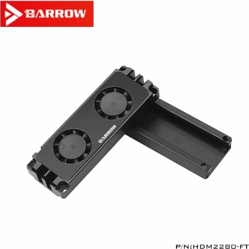 Barrow 2280、22110PCIE SATA M2 Hard disk dual fan radiator HDM2280-FT