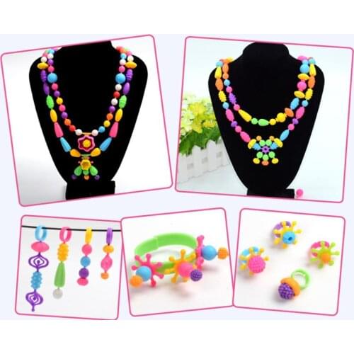 200Pcs/set Jewelry Making Kit for Girls Bracelet Necklace Ring and Hair Band Toys Crafts Art DIY ABS