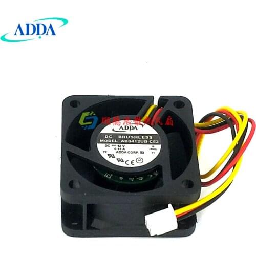 For ADDA AD0412UB-G70 4010 12V 0.12A 2 wires 3wires power fan 40x40x10mm