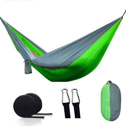 Double Outdoors Indoor Parachute Cloth Sleeping Hammock Strong Camping Swing Leisure Flyknit Hamac Hamaca Hamak Garden Hangmat