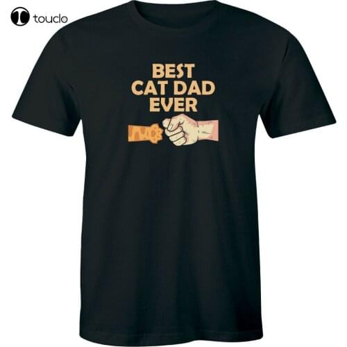 New Best Cat Dad Ever MenS T-Shirt FatherS Day Gift For Cat Lovers Fur Dad Tee Cotton Tee Shirt