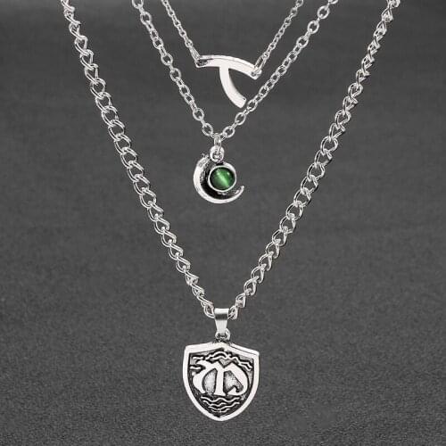 Anime The Seven Deadly Sins Shield Multilayer Necklaces Men Women Pendant Chain Chokers Necklace Fashion Jewelry Accessories