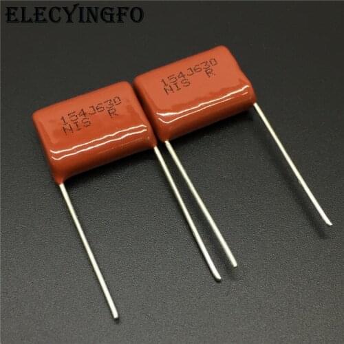 10Pcs/100Pcs Japan NISSEI CBB capacitor MMC 630V 154 J 5% 0.15uF 150nF Pitch=15mm Metallized polyester film capacitor