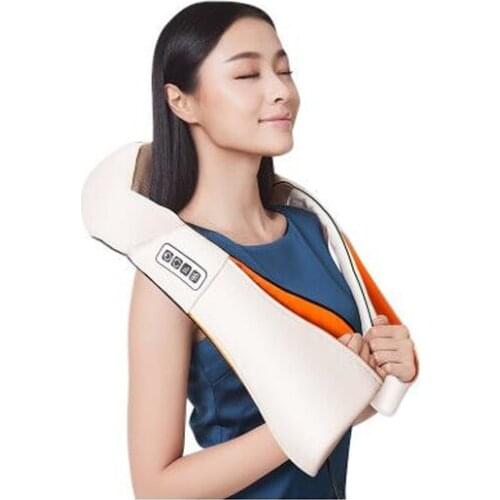 Home Car U Shape Electrical Shiatsu Back Neck Shoulder Body Massager Infrared Heated Kneading Car/Home Massagem