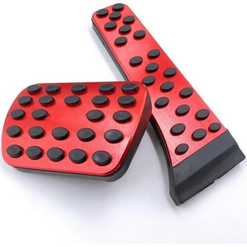 Car AT Gas Fuel Brake Foot Pedals Trim Cover For Mercedes Benz C E GLK SLK CLS SL Class W203/W204/W211/W212/W210 LHD No Drill