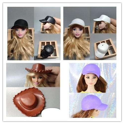 New Ken Fashion Hat Doll Cute Decors Male Doll Caps Princess Doll Baseball Cap Riding Cap Fashion Sun Caps Soft Original Decors