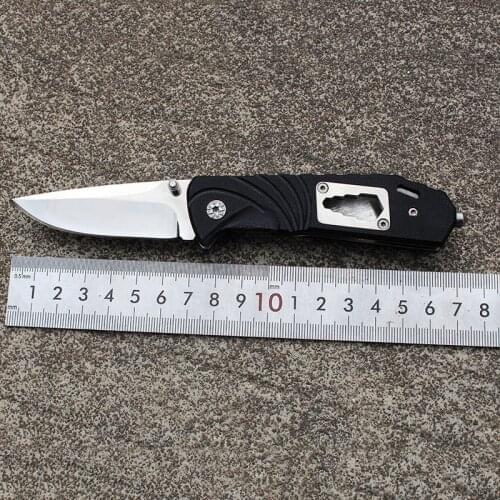 Very Sharp Small Folding Knife G10 Handle Corrosion Pocket Knife Large Stiletto Tactical Hunting Knife G10 Handle