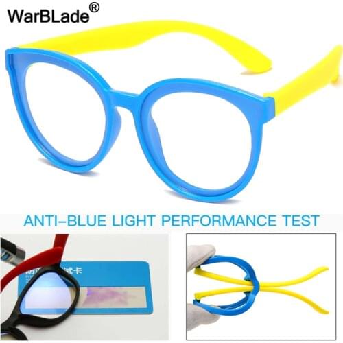 WarBLade Kids Blue Light Blocking Glasses Children Optical Frame Glasses Boys Girl Computer Transparent Goggles Eyeglasses UV400