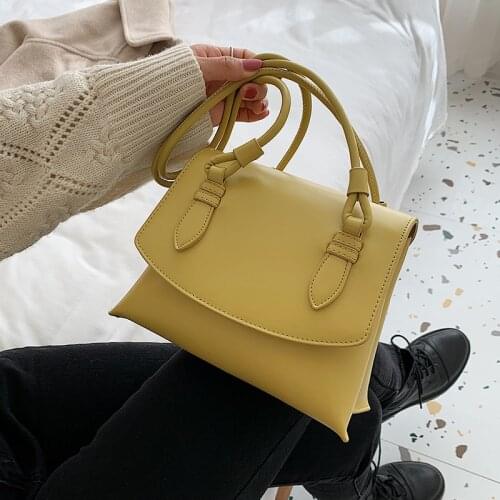 Solid color Square Armpit bag 2020 Winter New High-quality PU Leather Womens Designer Handbag Vintage Shoulder Bags Travel Bag