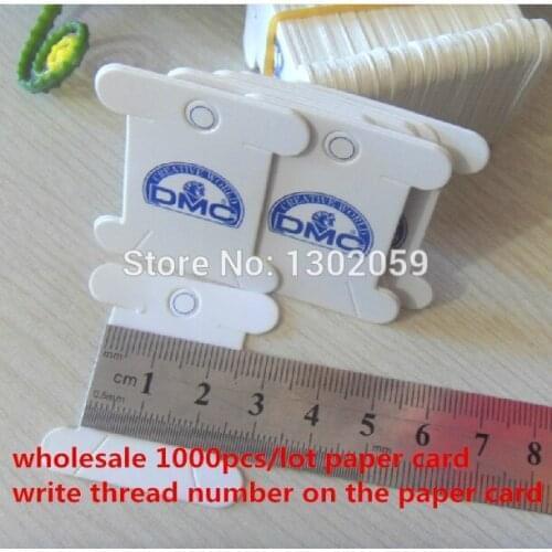 Wholesale Paper Card Total 1000 Pieces Cross Stitch Threading Floss Bobbin Board Tool Accessory