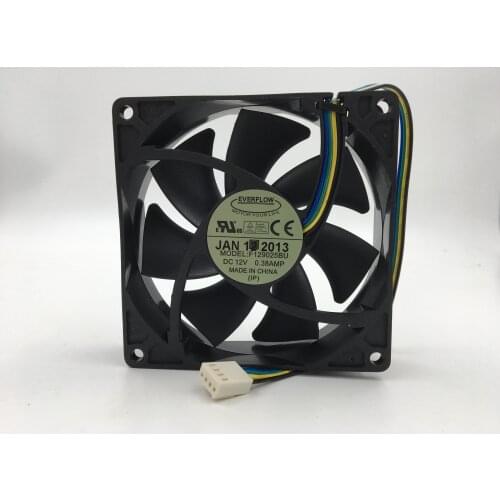 Original f129025bu 9cm 9025 12V 0.38amp double ball CPU speed regulating fan