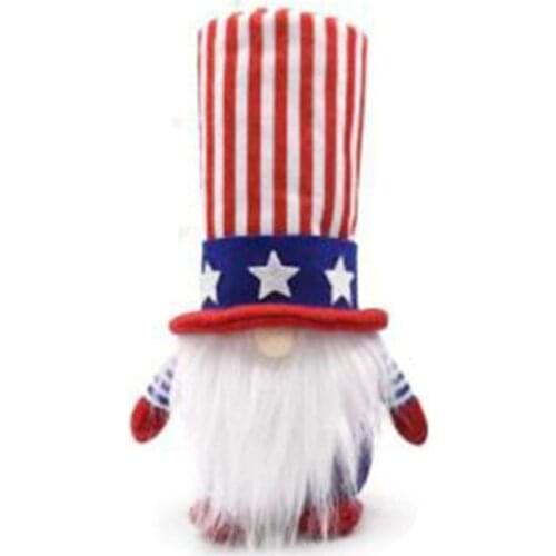 Patriotic Veterans Day Gnome Decorations Swedish Tomte Plush Doll 4th of July