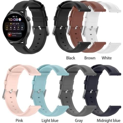 Watch Band 22mm Leather Strap Smart Watch Band For Huawei GT 2 Pro Watch Bracelet Replacement Quick Release Watch Strap