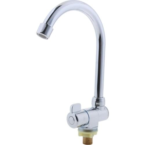 RV Marine Single Cold Tap Sink Water Kitchen 360 Degrees Swivel Spout Wash Faucet #008