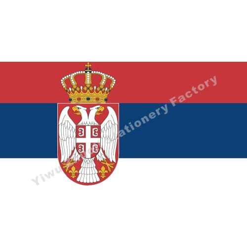 Serbian 2010 Flag 150X90cm (3x5FT) 120g 100D Polyester Double Stitched High Quality Banner Free Shipping