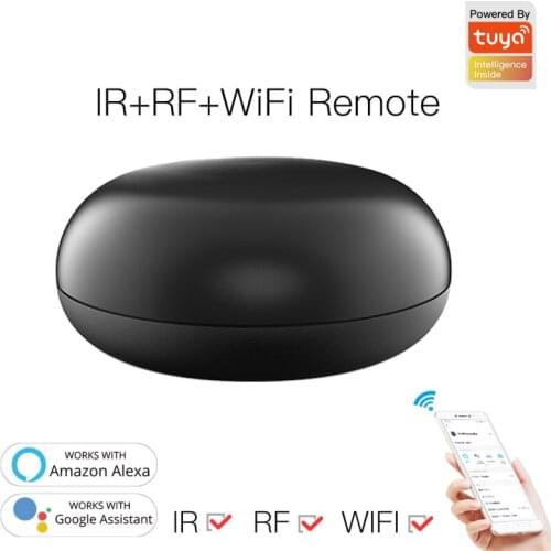 Tuya Wifi IR RF Remote Control Compatible Alexa Google Home Smart Infrared RF 315/433.92 Mhz Learning Extension Remote Control