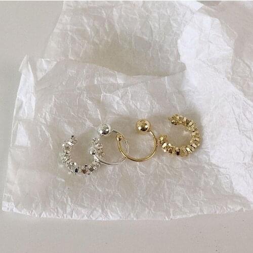 Vintage Geometric Circle Earcuff Fake Piercing Ear Cuff Set Clip On Earrings for Women Cuffs Korean Fashion Clips Jewelr