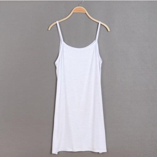 Womens summer dress skirt with shoulder-straps render vest inside take petticoat nightgown-002