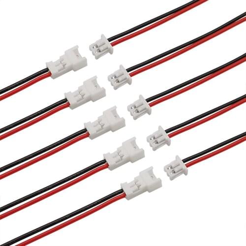 100/50Pairs JST 2 Pin Plug Socket Cable Connector Micro JST 1.25mm 2P Male Female Jack Wire Connectors With 150mm Wires