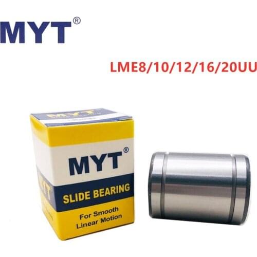 20pcs MYT precision Linear Bearing LME8UU LME10UU LME12UU LME16UU LME20UU 8mm 10mm linear motion ball bushing CNC shaft parts