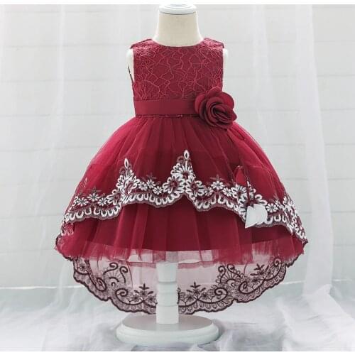 2021 Summer 1 2 Year Baby Girl Dress Party Dresses Girl Clothes Lace First Birthday Party Princess Tulle Baptism Dress 12 Month