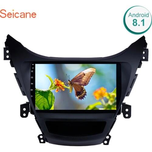Seicane Android 8.1 9" GPS Navigation 2din Car Radio For Hyundai Elantra 2011 2012 2013 With 1080P DVR Steering Wheel Control