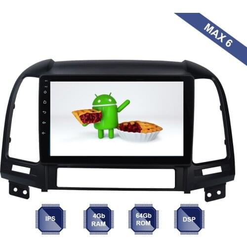 Dasaita Android 10 Car Radio 2 Din GPS Navi for Hyundai Santa Fe 2006 2007 - 2010 2011 PX6 DSP HD IPS 4Gb+64Gb RDS WIFI BT HDMI